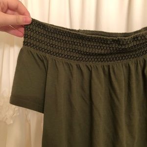 3 FOR 20 Old Navy Off the Shoulder Army Green Top